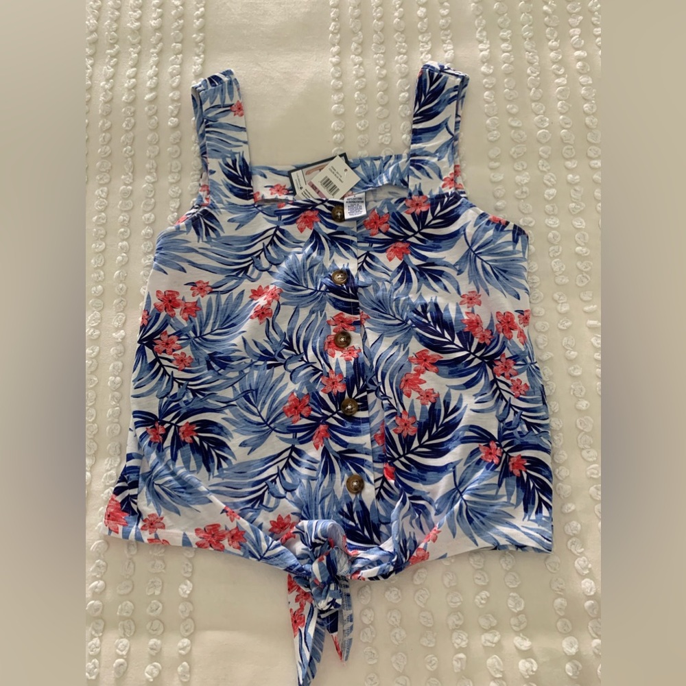 Caribbean & Company Tie Front Top Size Small BNWT